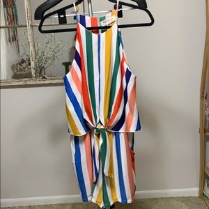 Multicolor Striped Romper